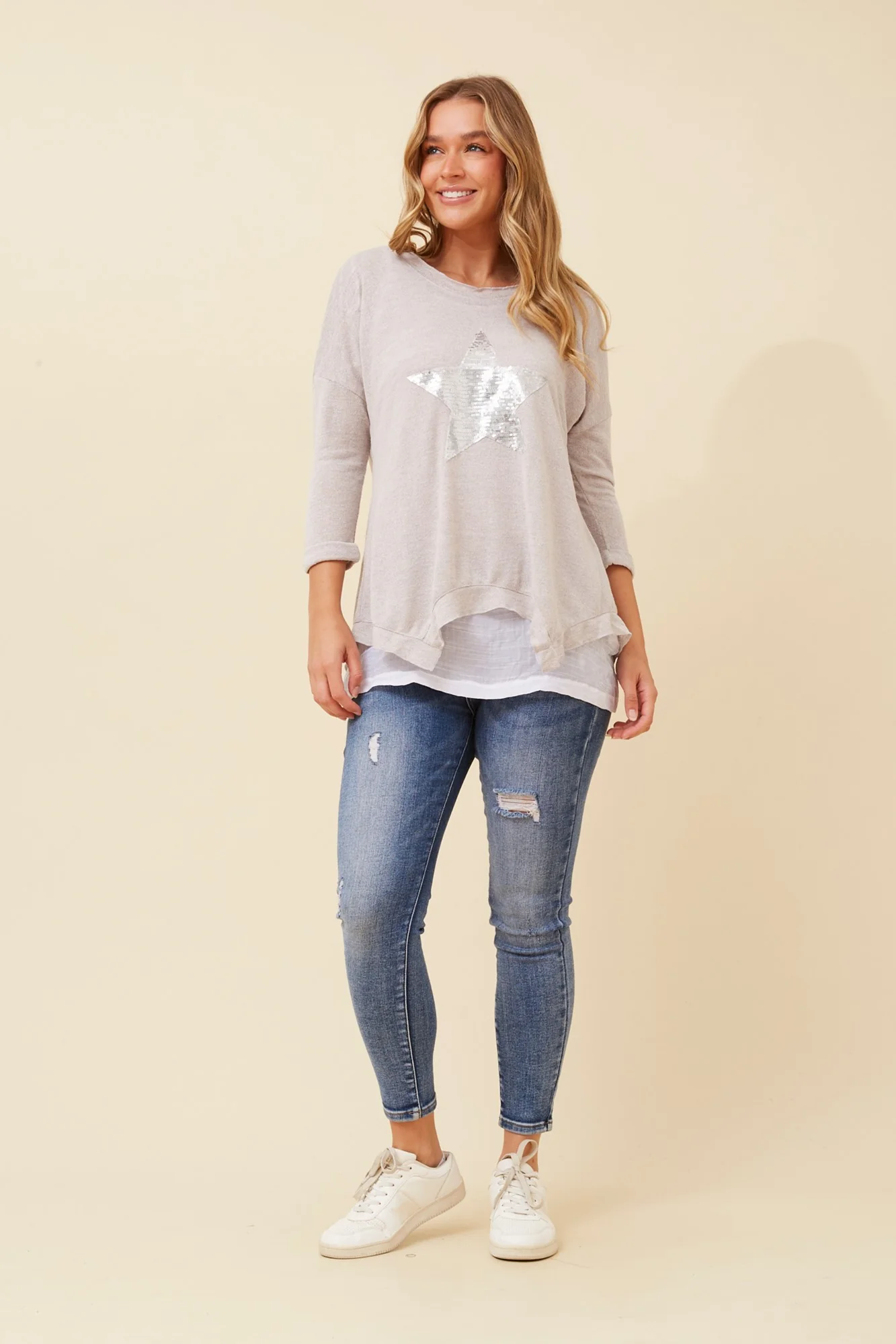 CLARITY STAR PRINT TOP