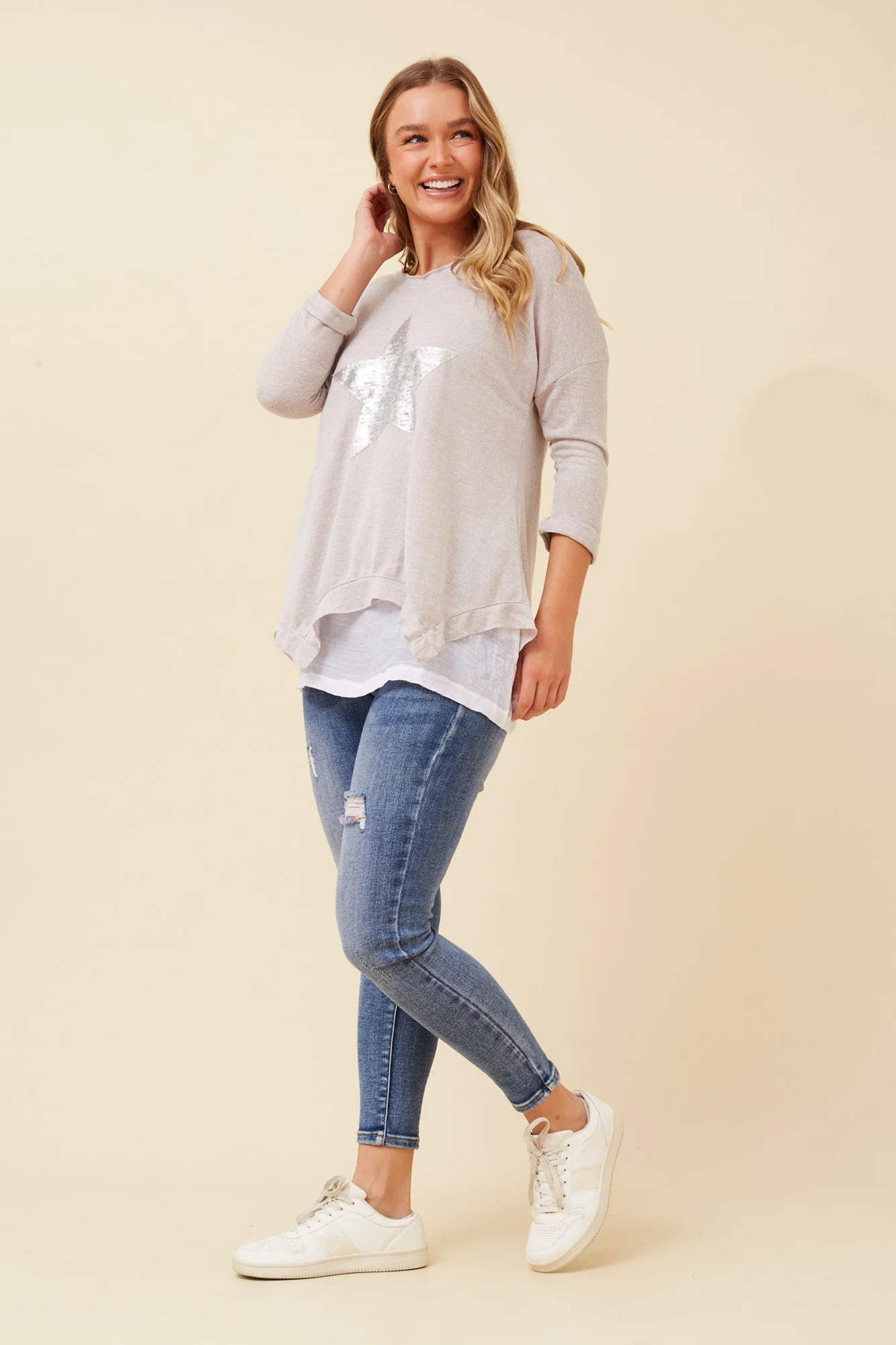 CLARITY STAR PRINT TOP