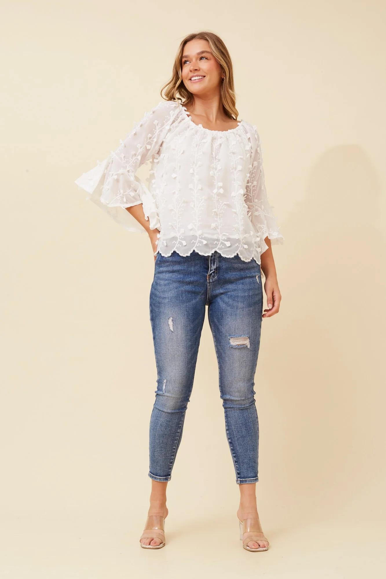 Lace Off Shoulder Top