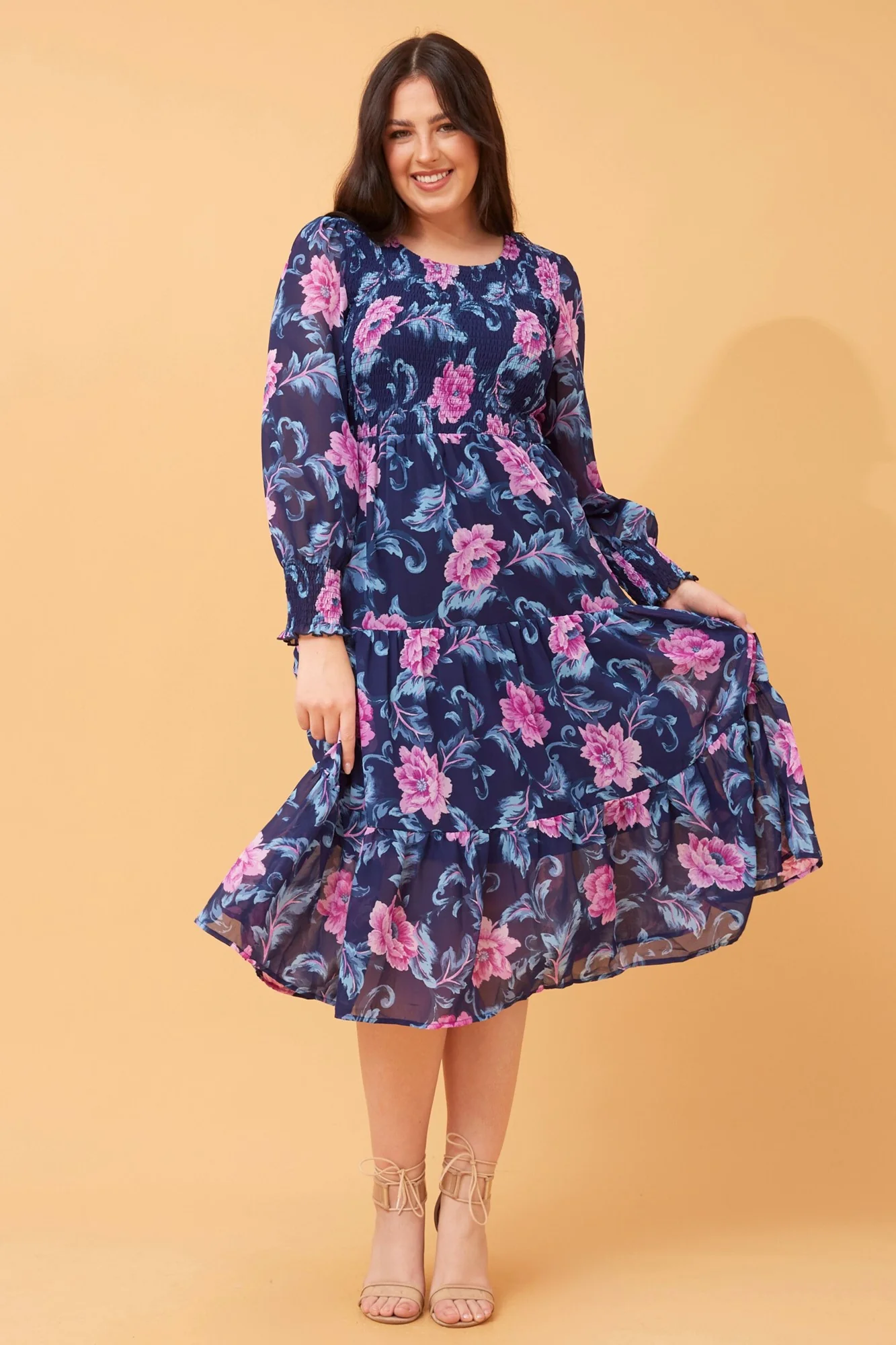 SHERRY FLORAL MIDI DRESS