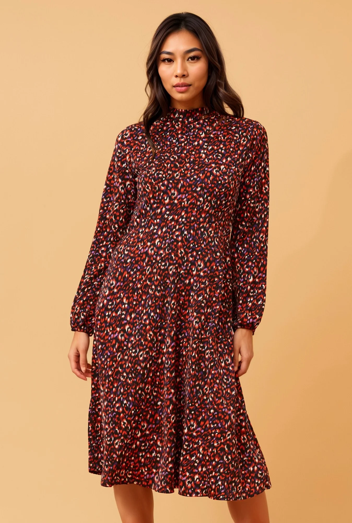 SWEETIE ANIMAL PRINT MIDI DRESS