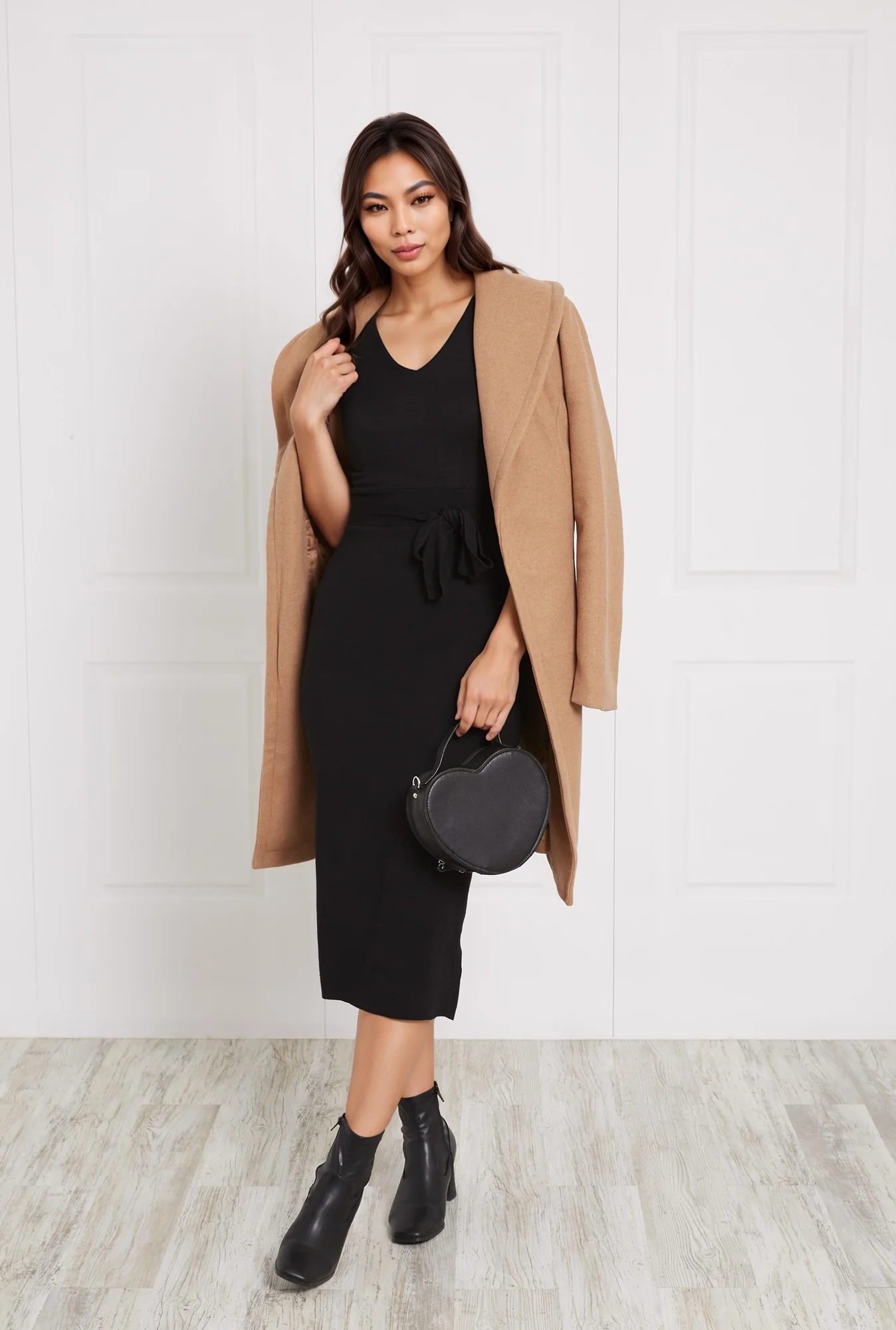 RIB KNIT MIDI DRESS