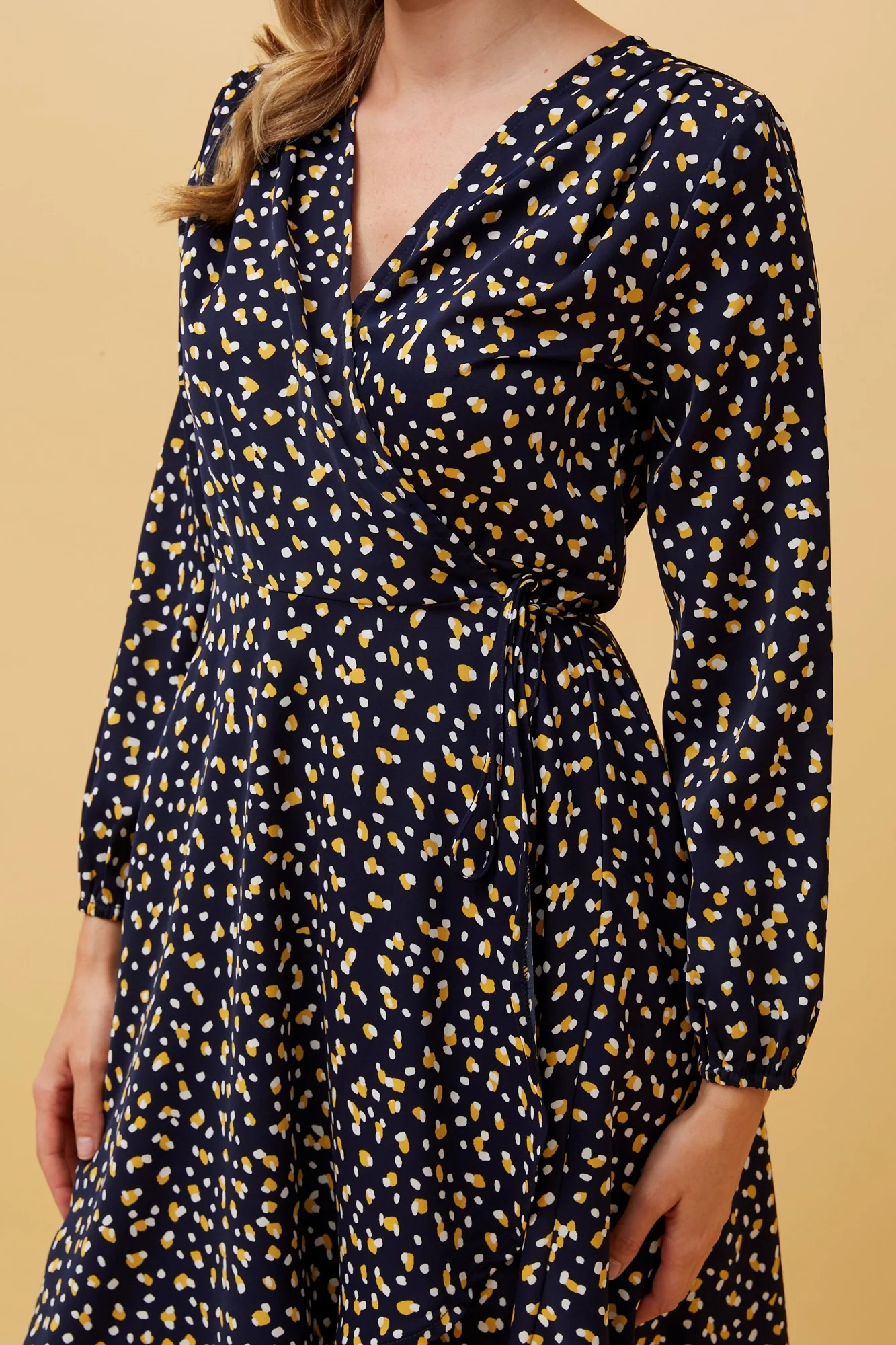 WILLOW DITSY PRINT WRAP DRESS