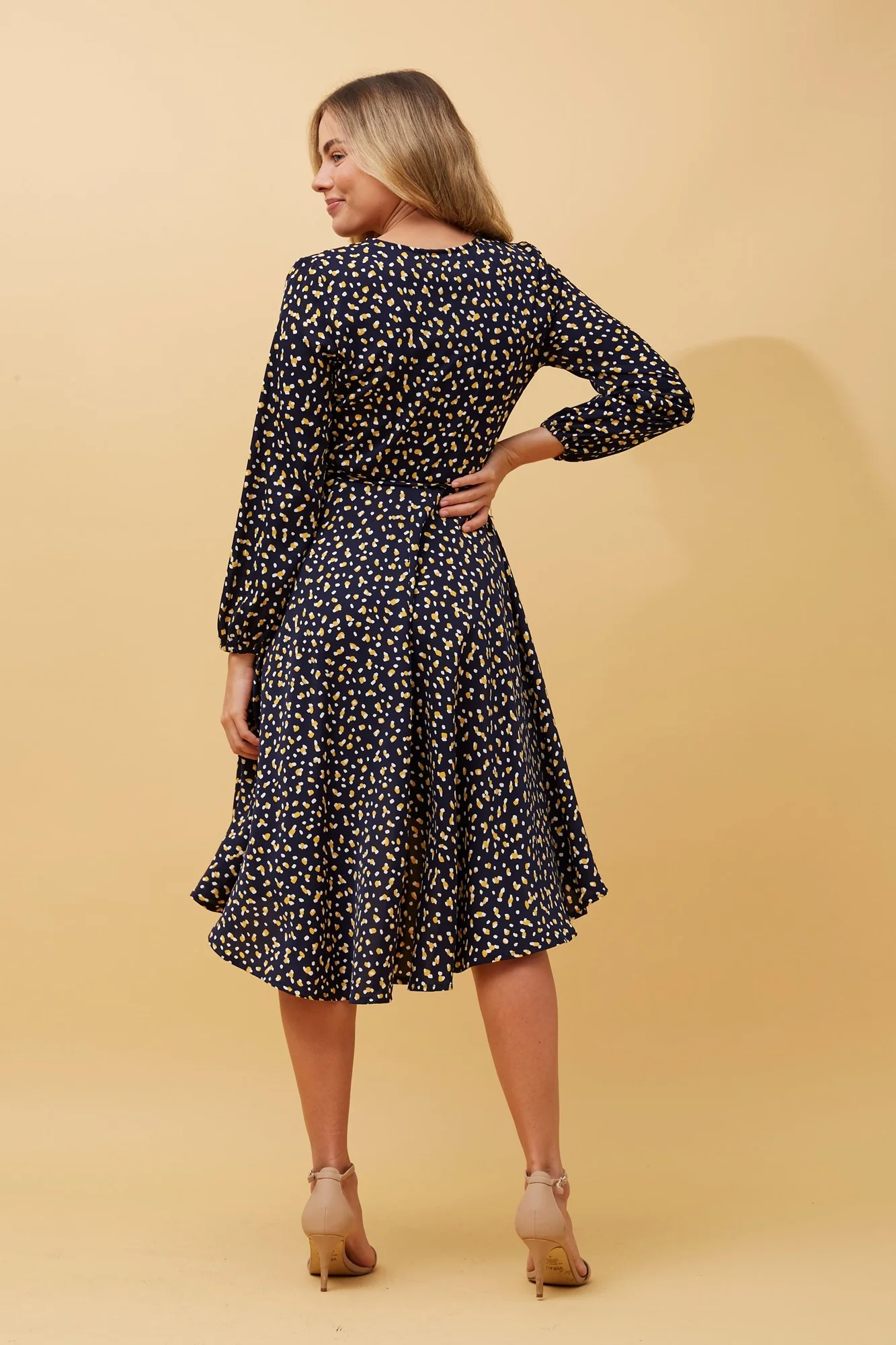 WILLOW DITSY PRINT WRAP DRESS
