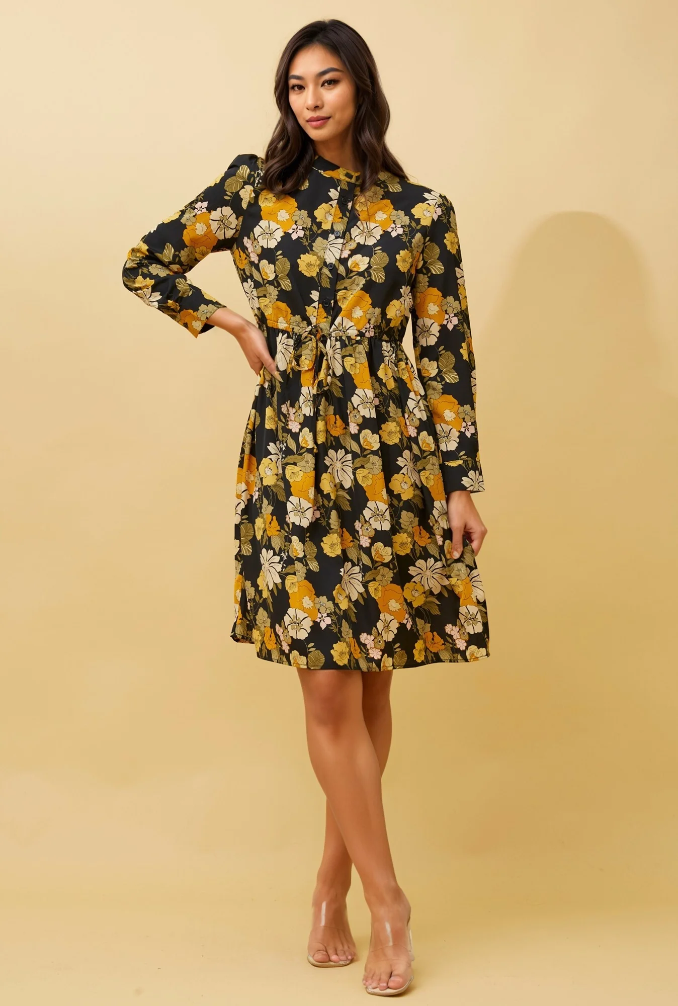 KENNETH FLORAL SHORT DRESS